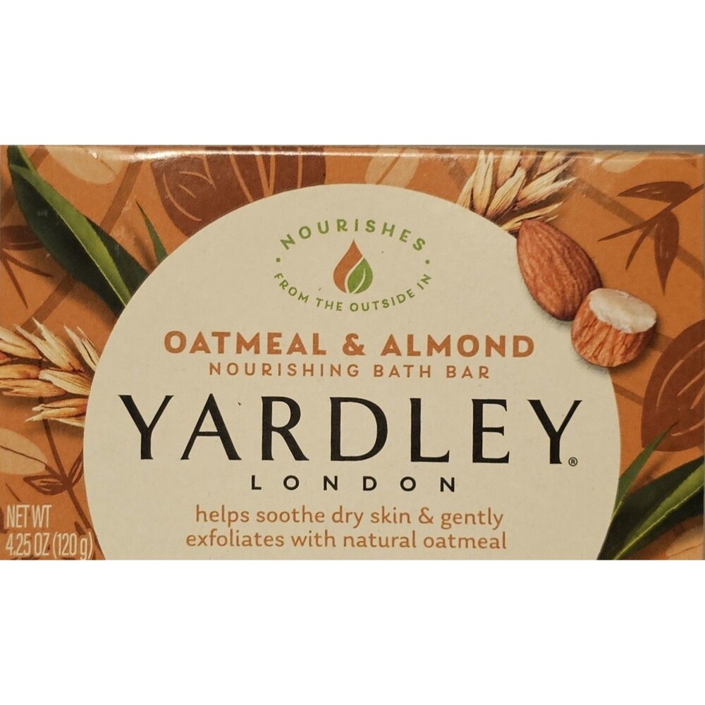Yardley London Oatmeal & Almond Moisturizing Bath Bar Soap 4 oz NIB